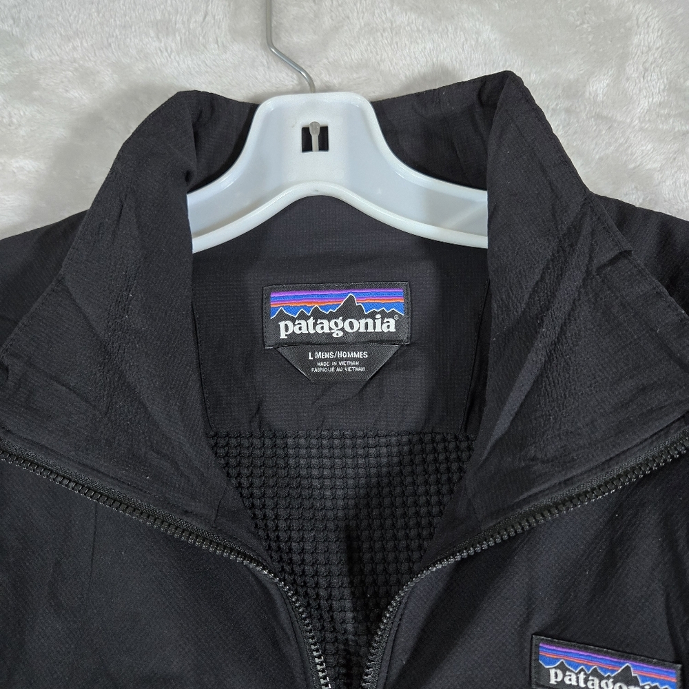 Patagonia Nano Air Light Hybrid Vest Men Size L Large Black Waffle Grid Full Zip - Picture 5 of 10